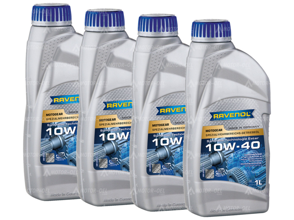 RAVENOL Motogear SAE 10W-40 GL-4 4 (4x1) Ltr.