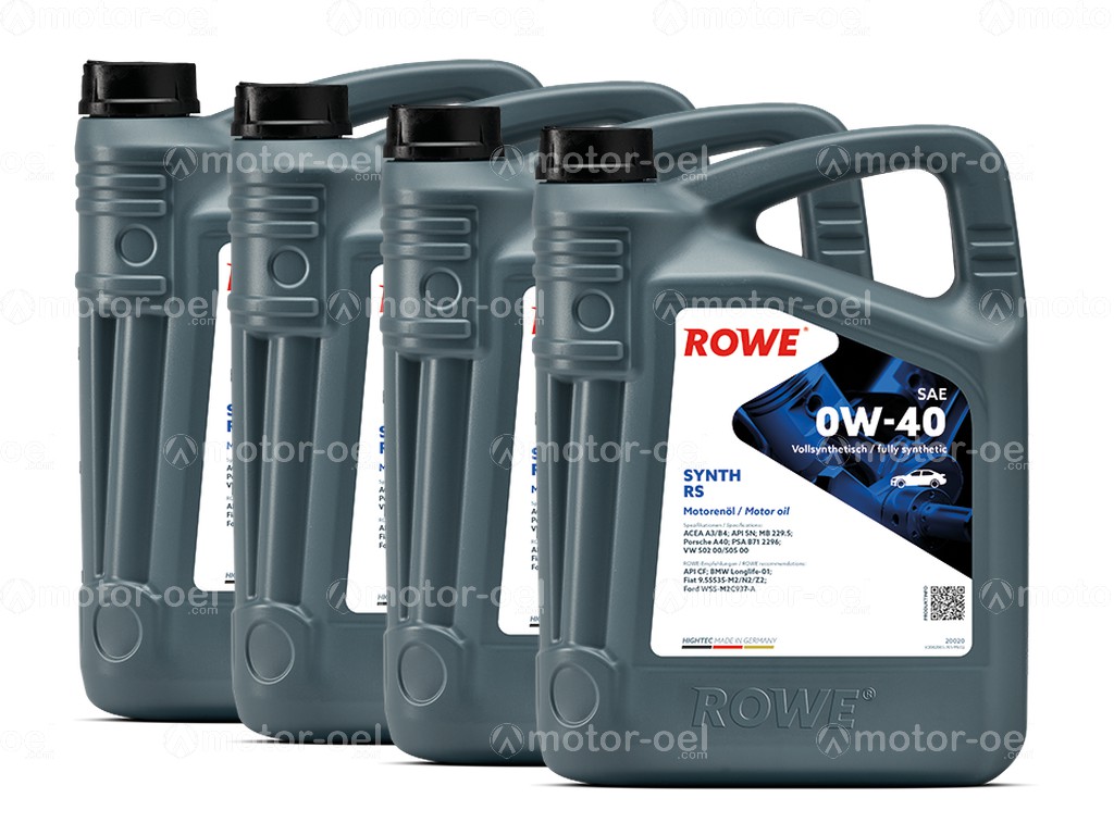 ROWE HIGHTEC SYNTH RS SAE 0W-40, 20 Liter (4x5L), 20020