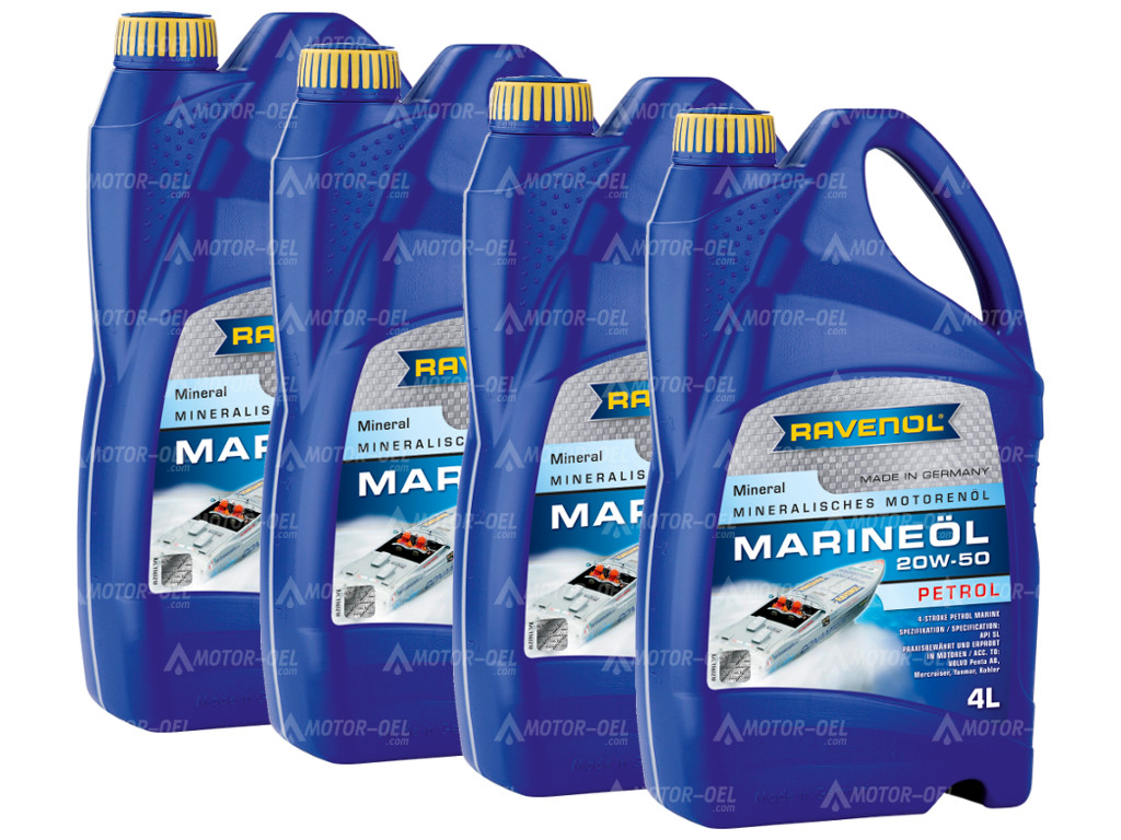 RAVENOL MARINEOIL PETROL SAE 20W-50 16 (4x4) Ltr. RAVENOL MARINEOIL PETROL SAE 20W-50 16 (4x4) Ltr.