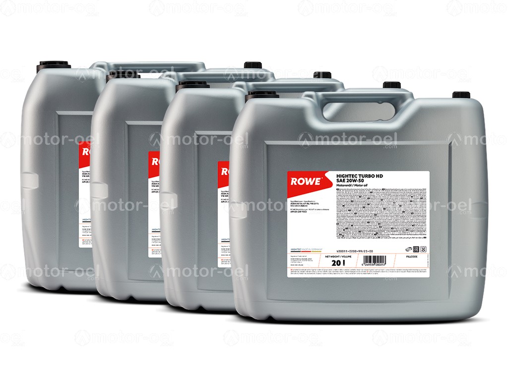 ROWE HIGHTEC TURBO HD SAE 20W-50, 80 Liter (4x20L), 20011
