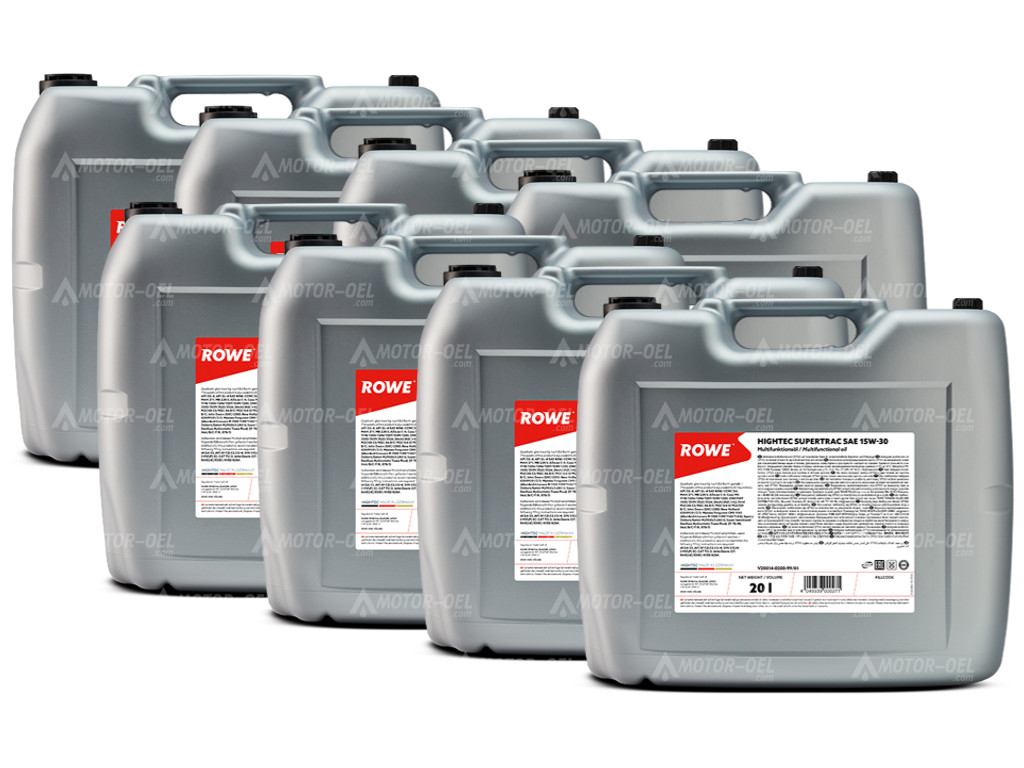 ROWE HIGHTEC SUPERTRAC SAE 15W-30, 160 Liter (8x20L), 20014 ROWE HIGHTEC SUPERTRAC SAE 15W-30, 160 Liter (8x20L), 20014