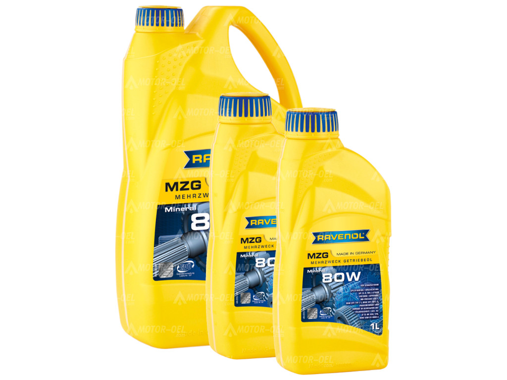 RAVENOL Mehrzweck-Getriebeöl MZG SAE 80 GL-4, 6 Liter (4L+2L), 1223101