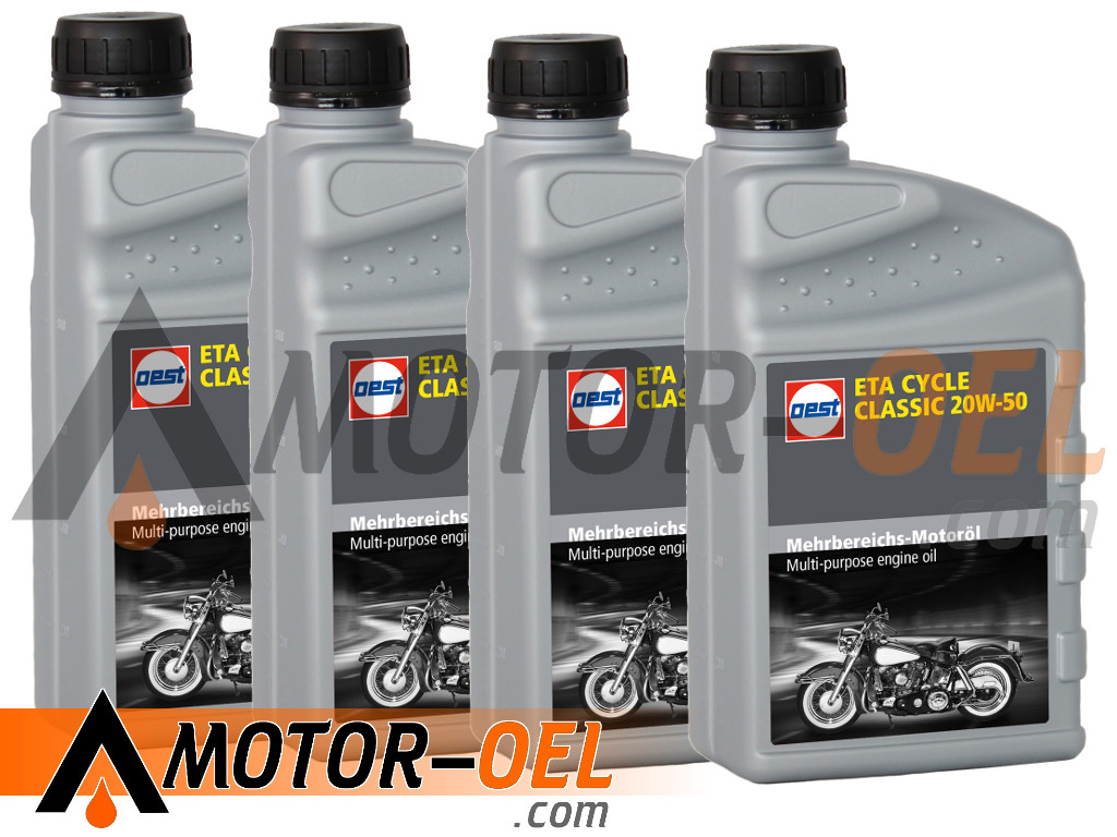 OEST ETA CYCLE CLASSIC SAE 20W-50 4x1 Liter, 32382 OEST ETA CYCLE CLASSIC SAE 20W-50 4x1 Liter, 32382