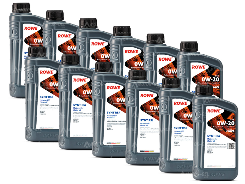 ROWE HIGHTEC SYNT RSJ SAE 0W-20, 12 Liter (12x1L), 20348