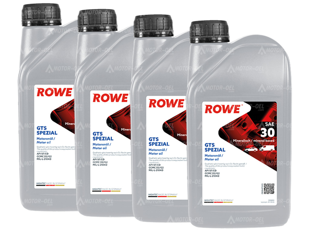 ROWE HIGHTEC GTS SPEZIAL SAE 30, 4 Liter (4x1L), 20052