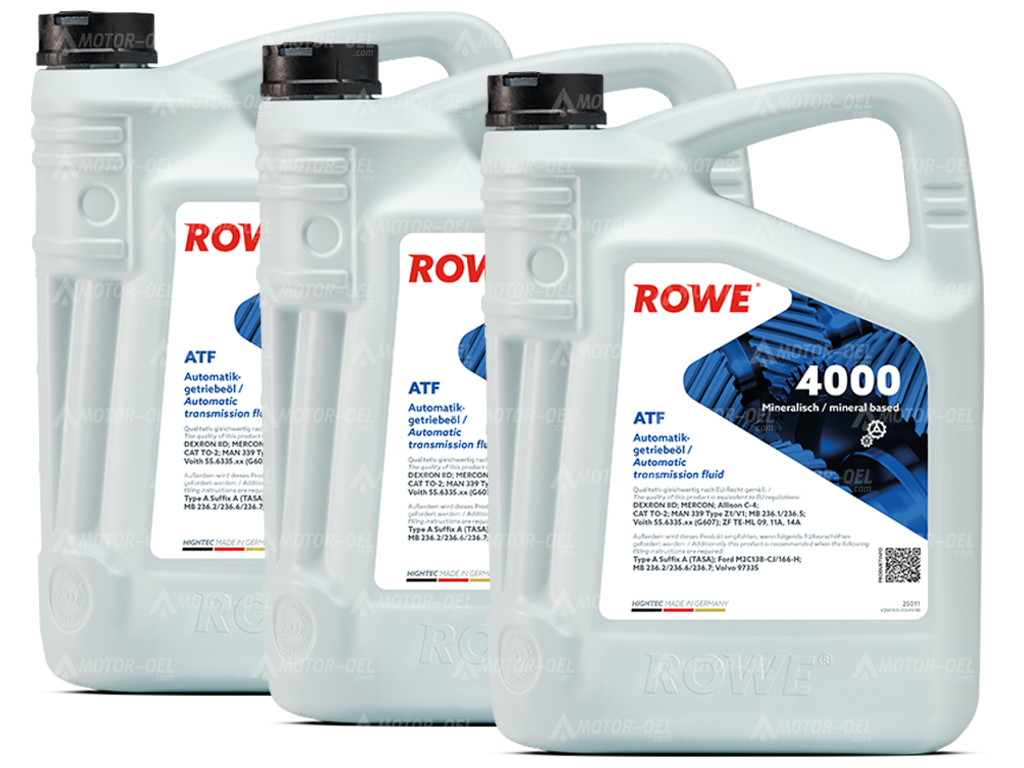 ROWE HIGHTEC ATF 4000, 15 Liter (3x5L), 25011 ROWE HIGHTEC ATF 4000, 15 Liter (3x5L), 25011