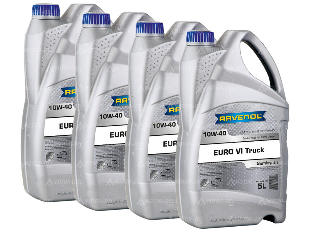 RAVENOL EURO VI Truck SAE 10W-40, 20 Liter (4x5L), 1122108