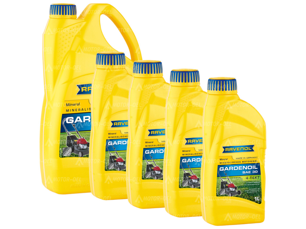 RAVENOL 4-Takt Gardenoil HD 30  Rasenmäheröl 9 (5+4) Ltr.,  RAVENOL 4-Takt Gardenoil HD 30  Rasenmäheröl 9 (5+4) Ltr.,