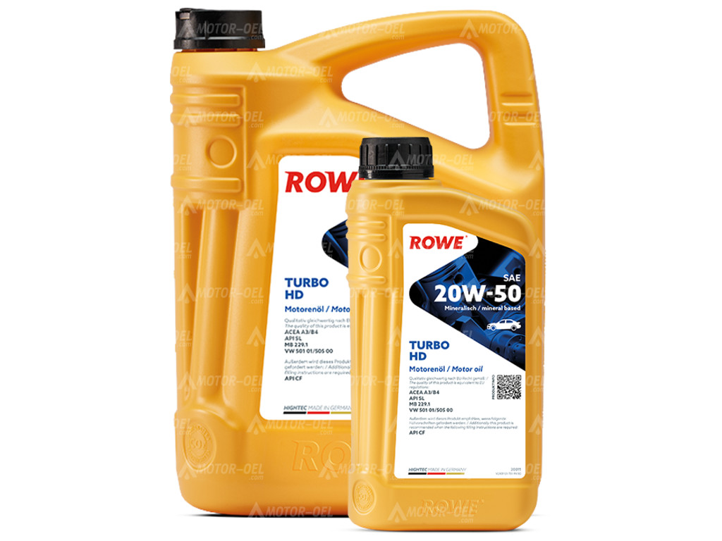 ROWE HIGHTEC TURBO HD SAE 20W-50, 6 Liter (5L+1L), 20011