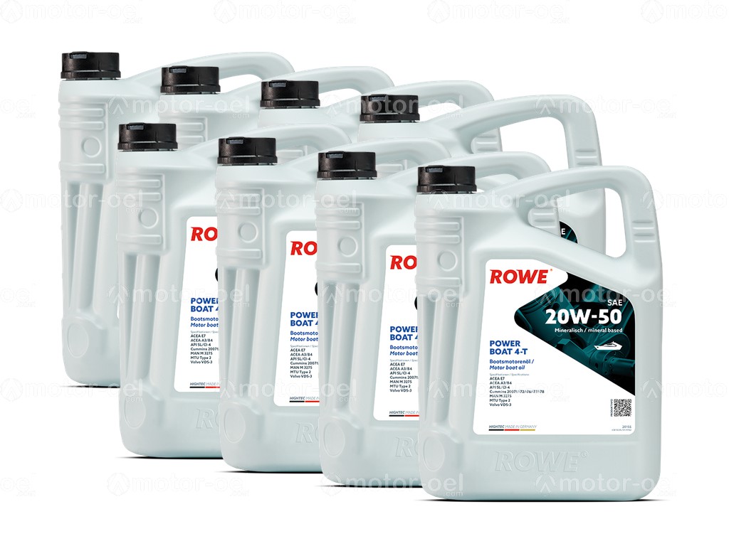 ROWE HIGHTEC POWER BOAT 4-T SAE 20W-50, 40 Liter (8x5L), 20155