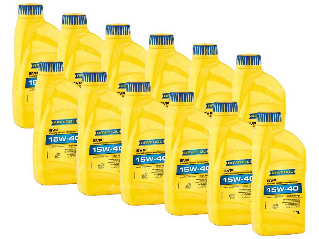 RAVENOL SVP Standard Viscosity Performance Oil SAE 15W-40 12 (12x1) Ltr.