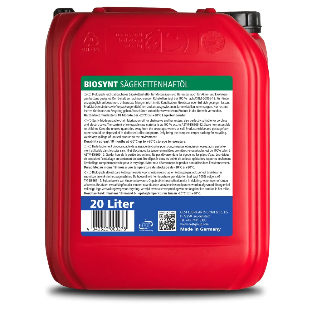 40 Liter (2x20L) Oest Biosynt Kettenschmieröl, 38120