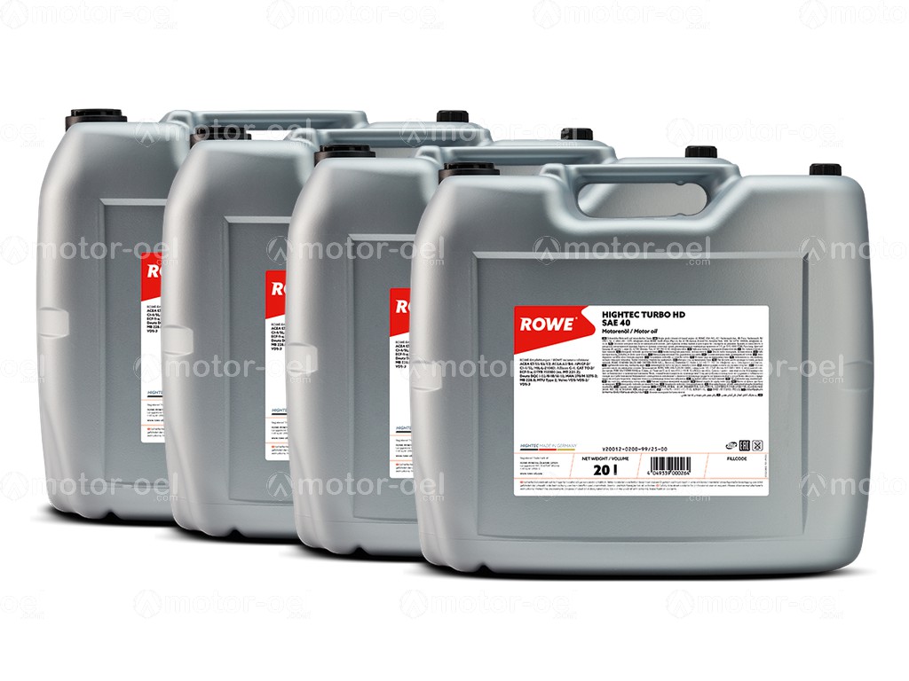 ROWE HIGHTEC TURBO HD SAE 40, 80 Liter (4x20L), 20012