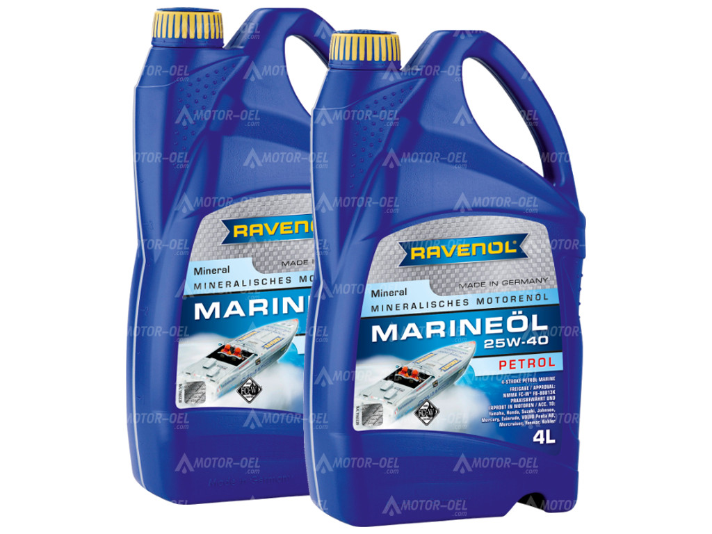 RAVENOL MARINEOIL Petrol 25W-40 8 (2x4) Ltr.  RAVENOL MARINEOIL Petrol 25W-40 8 (2x4) Ltr.