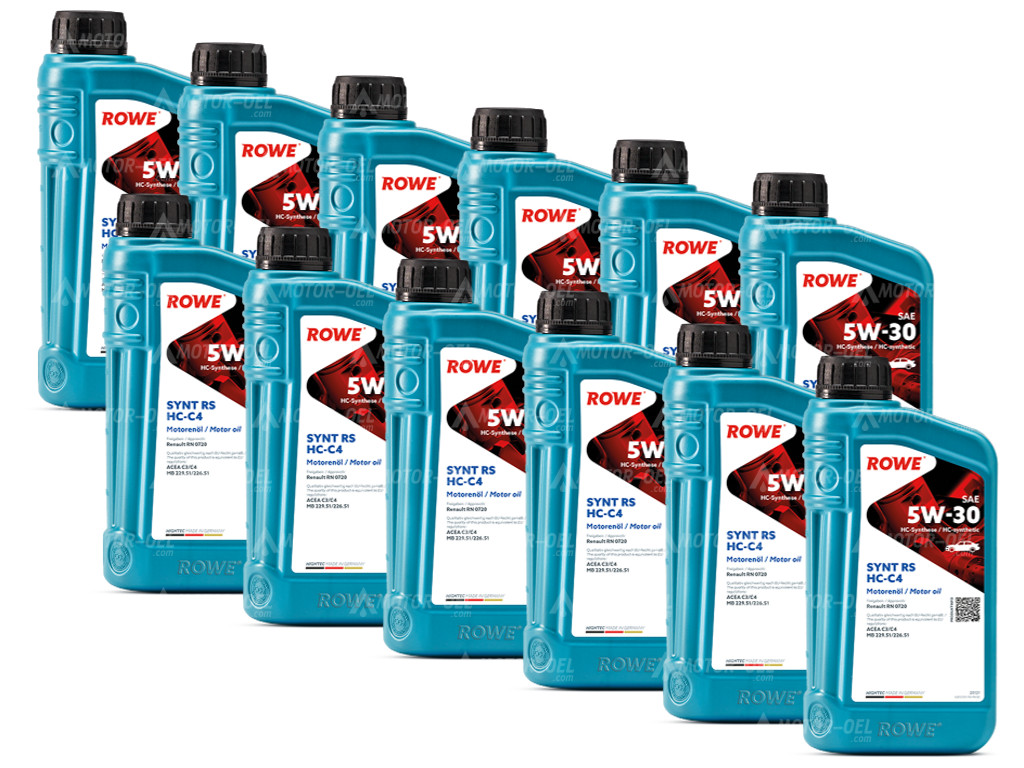 12 Liter (12x1L) ROWE HIGHTEC SYNT RS SAE 5W-30 HC-C4 20121