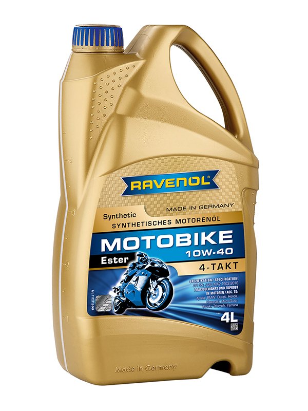 RAVENOL Motobike 4-T Ester SAE 10W-40, 8 Liter (2x4L), 1172112