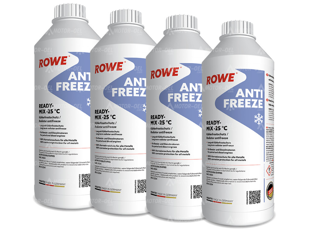 ROWE HIGHTEC ANTIFREEZE READY-MIX -25 °C, 6 Liter (4x1,5L), 21041