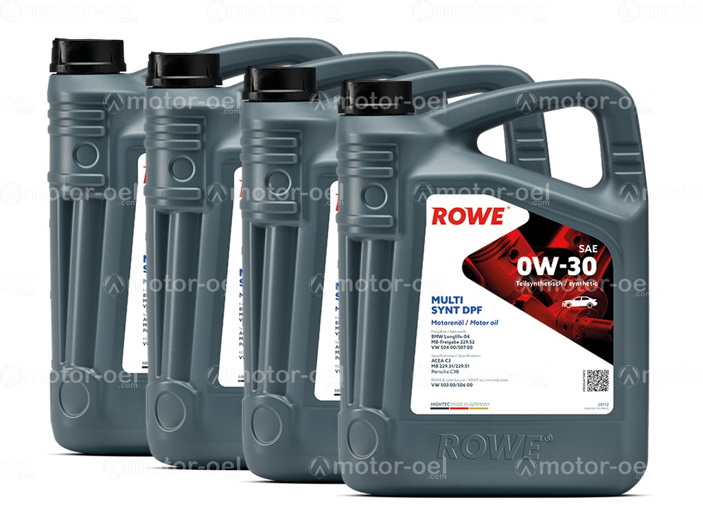 ROWE HIGHTEC MULTI SYNT DPF SAE 0W-30, 20 Liter (4x5L), 20112
