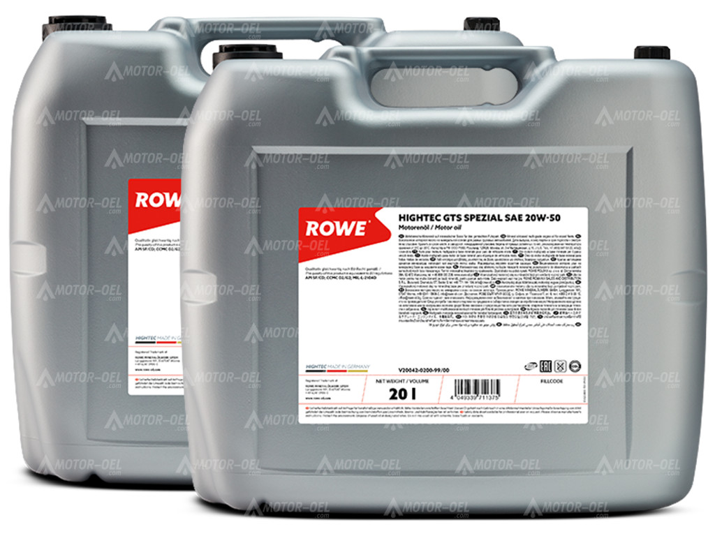 ROWE HIGHTEC GTS SPEZIAL SAE 20W-50, 40 Liter (2x20L), 20042