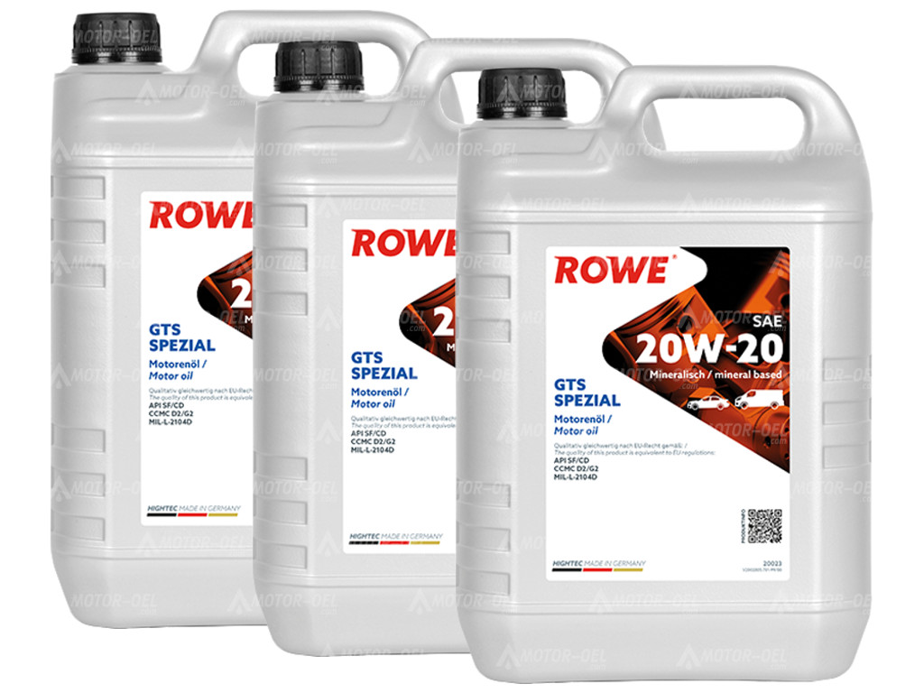 ROWE HIGHTEC GTS SPEZIAL SAE 20W-20, 15 Liter (3x5L), 20023