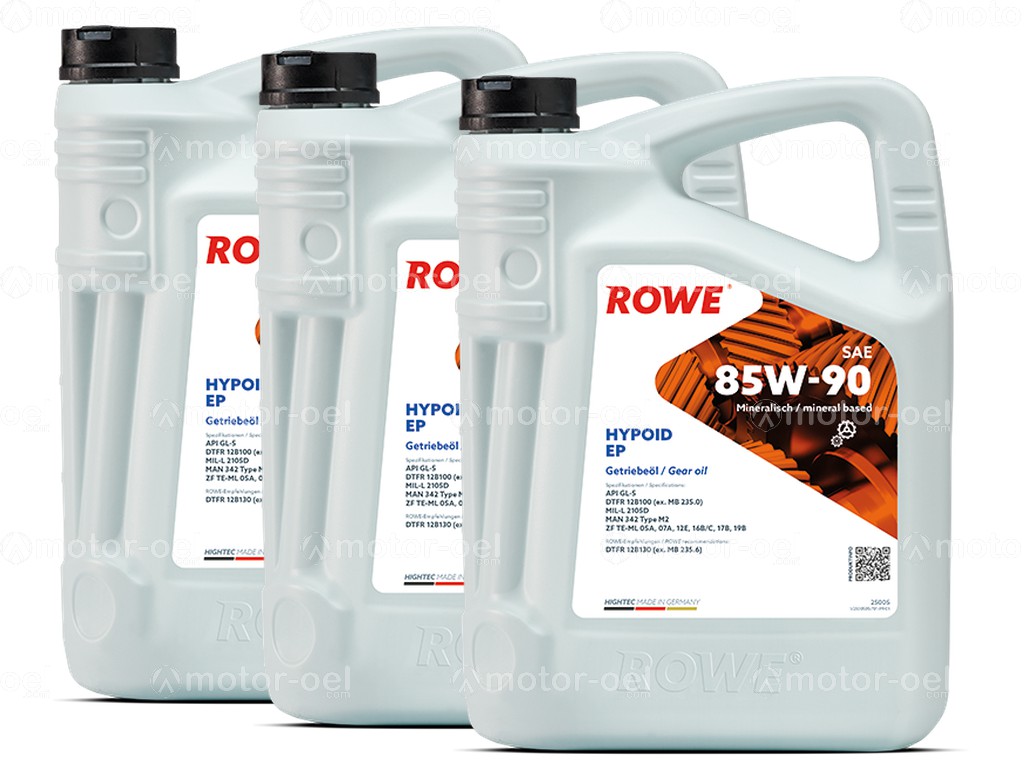 ROWE HIGHTEC HYPOID EP SAE 85W-90, 15 Liter (3x5L), 25005