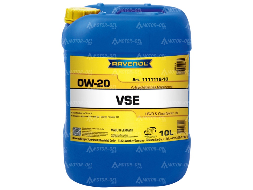10 Liter RAVENOL VSE SAE 0W-20 Motoröl, 1111112