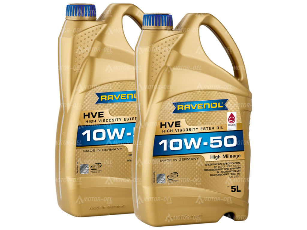 RAVENOL HVE High Viscosity Ester Oil SAE 10W-50 10 (2x5) Ltr.