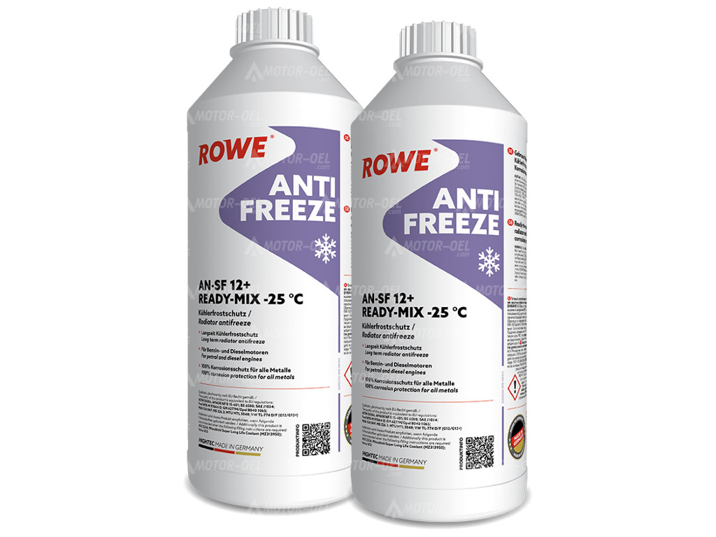 ROWE HIGHTEC ANTIFREEZE AN-SF 12+ READY-MIX -25 °C, 3 Liter (2x1,5L), 21048