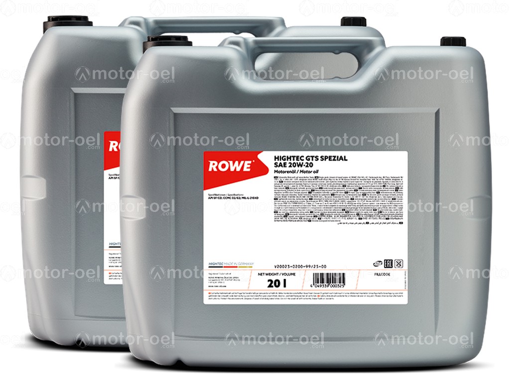 ROWE HIGHTEC GTS SPEZIAL SAE 20W-20, 40 Liter (2x20L), 20023
