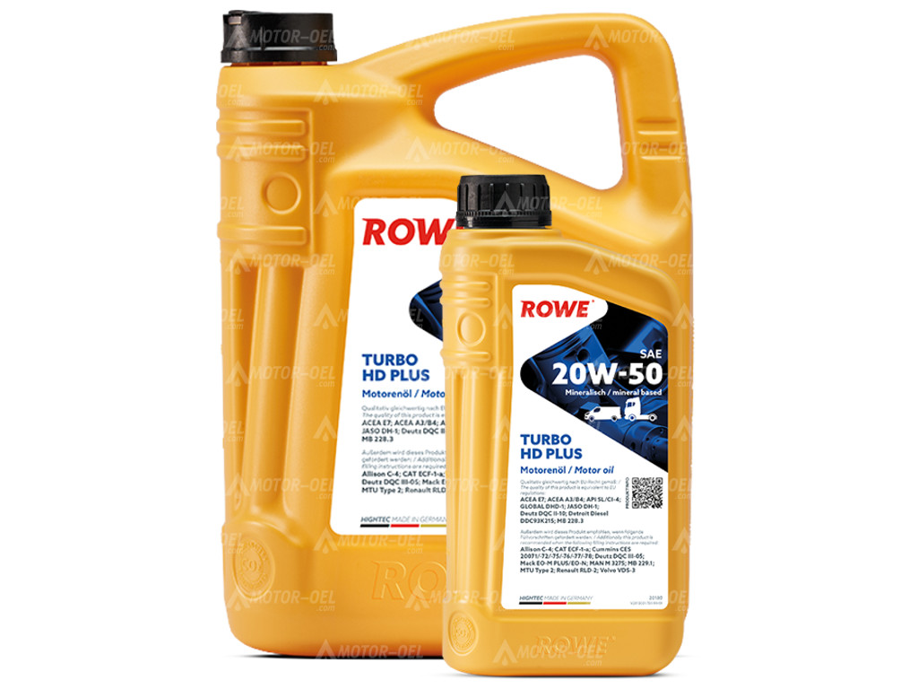 ROWE HIGHTEC TURBO HD SAE 20W-50 PLUS, 6 Liter (5L+1L), 20130