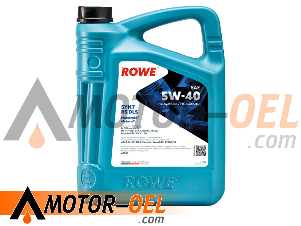ROWE HIGHTEC SYNT RS DLS SAE 5W-40, 5 Liter, 20307