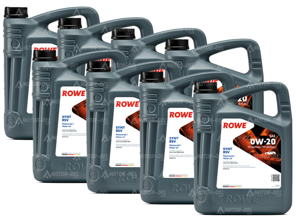 40 Liter (8x5L) ROWE HIGHTEC SYNT RSV SAE 0W-20 20260