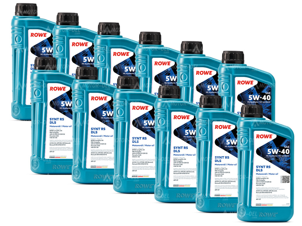 ROWE HIGHTEC SYNT RS DLS SAE 5W-40, 12 Liter (12x1L), 20307