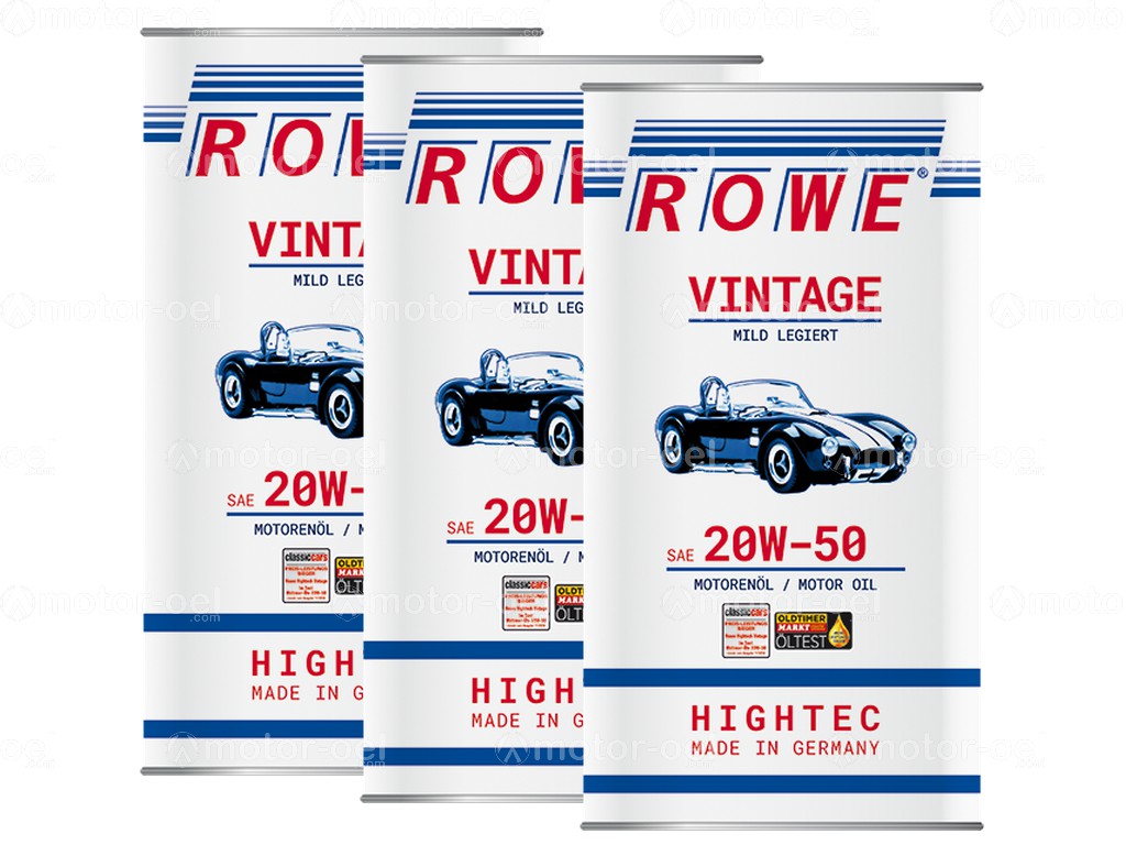 15 Liter (3x5L) ROWE HIGHTEC VINTAGE SAE 20W-50 MILD LEGIERT, 20221