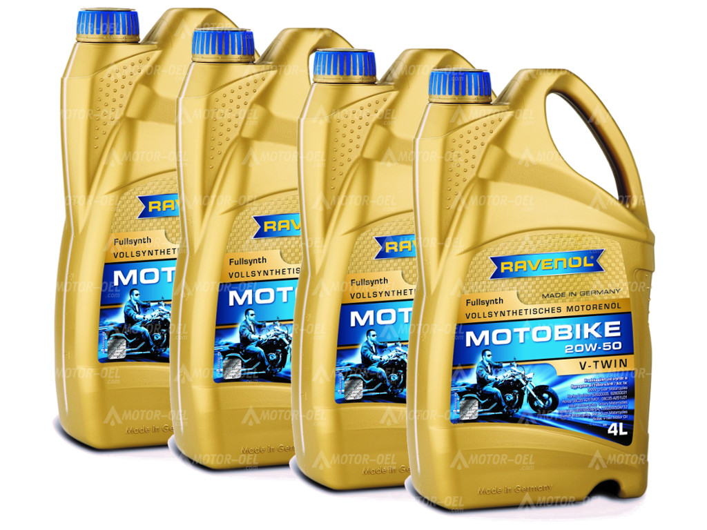 RAVENOL Motobike V-Twin SAE 20W-50 Fullsynth 16 (4x4) Ltr.