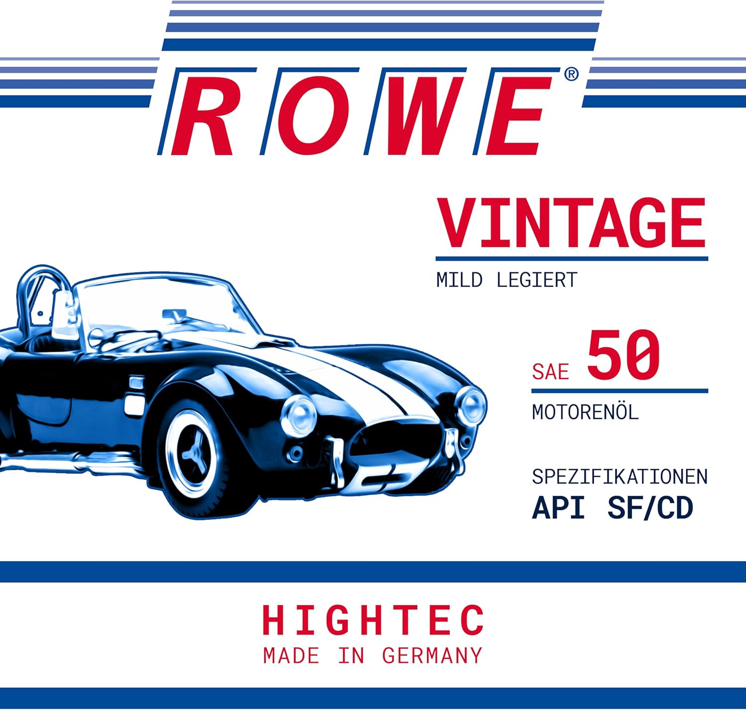 40 Liter (8x5L) ROWE HIGHTEC VINTAGE SAE 20W-50 MILD LEGIERT, 20221