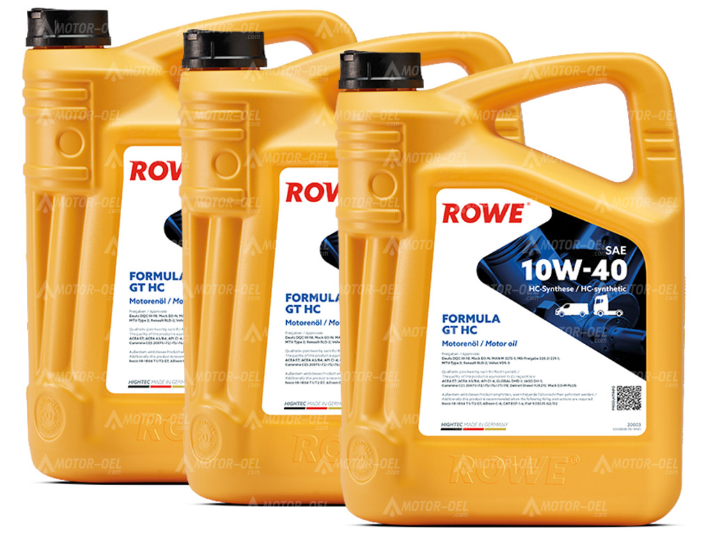 ROWE HIGHTEC FORMULA GT SAE 10W-40 HC, 15 Liter (3x5L), 20003