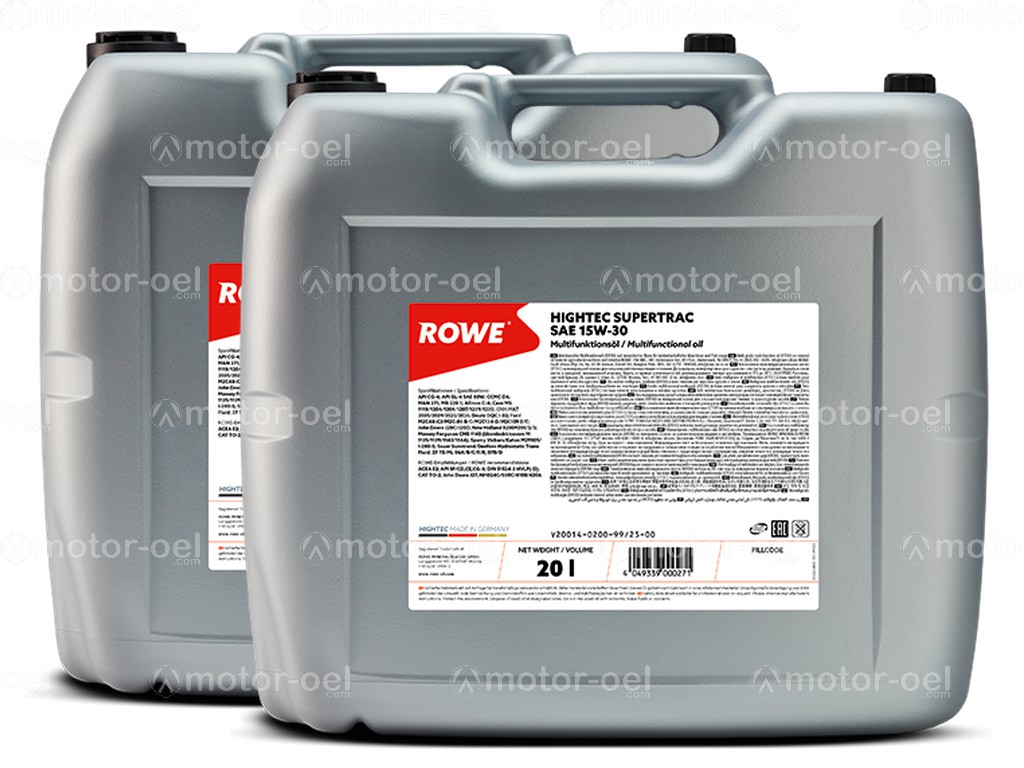 ROWE HIGHTEC SUPERTRAC SAE 15W-30, 40 Liter (2x20L), 20014