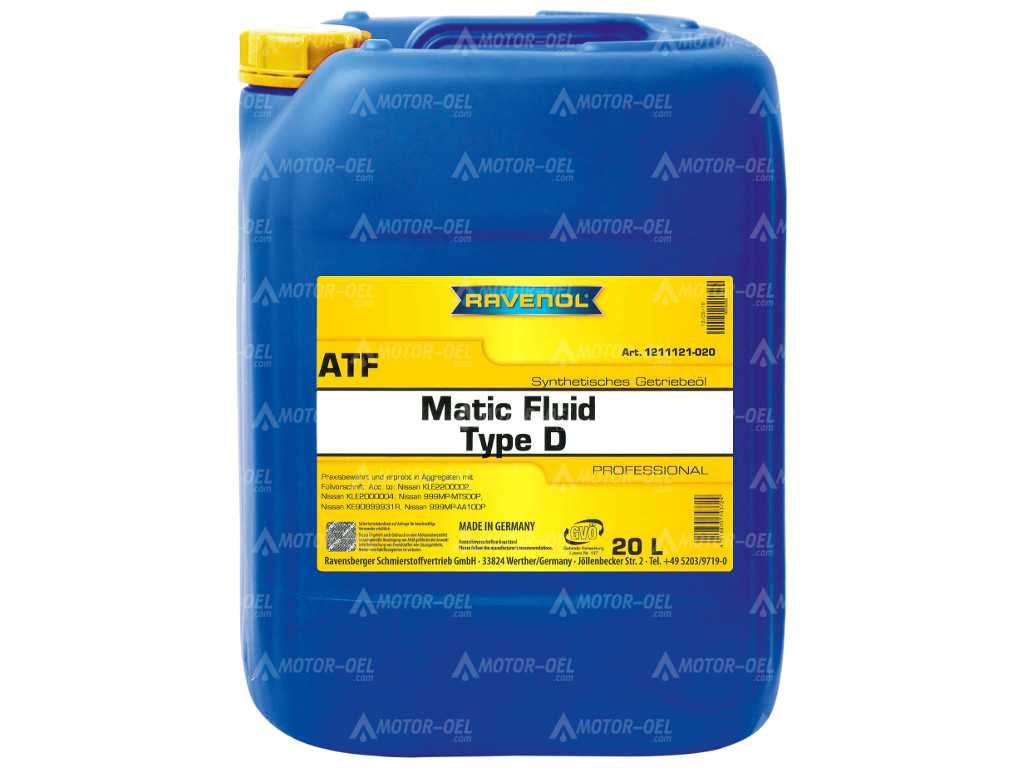 RAVENOL ATF Matic Fluid Type D 20 Ltr. RAVENOL ATF Matic Fluid Type D 20 Ltr.