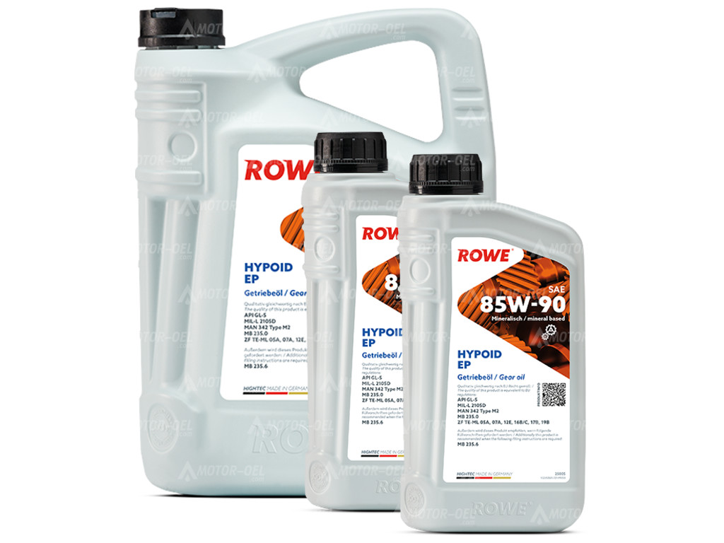 ROWE HIGHTEC HYPOID EP SAE 85W-90, 7 Liter (5L+2L), 25005 ROWE HIGHTEC HYPOID EP SAE 85W-90, 7 Liter (5L+2L), 25005