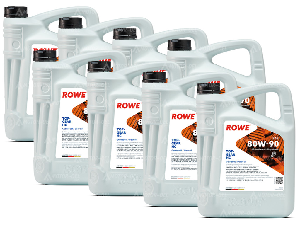 ROWE HIGHTEC TOPGEAR SAE 80W-90 HC, 40 Liter (8x5L), 25000