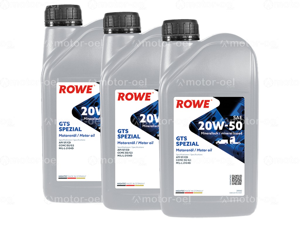 ROWE HIGHTEC GTS SPEZIAL SAE 20W-50, 3 Liter (3x1L), 20042