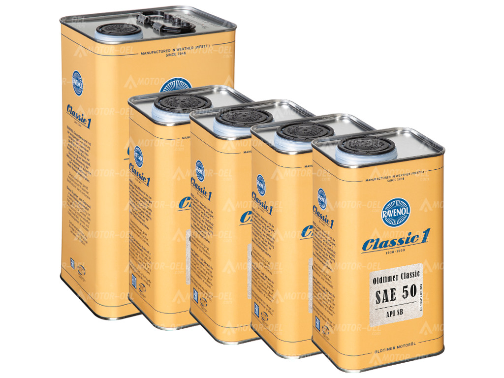 RAVENOL Oldtimer Classic SAE 50 API SB, 9 (5+4) Ltr.