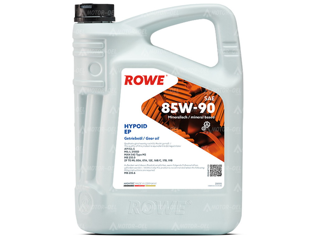 ROWE HIGHTEC HYPOID EP SAE 85W-90, 5 Liter, 25005 ROWE HIGHTEC HYPOID EP SAE 85W-90, 5 Liter, 25005