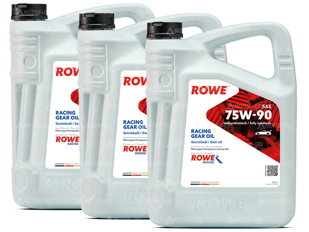 ROWE HIGHTEC RACING GEAR OIL SAE 75W-90, 15 Liter (3x5L), 25054