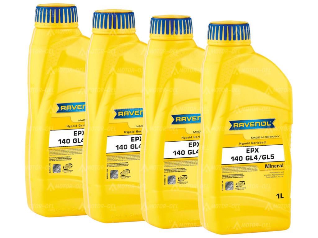 RAVENOL Getriebeoel EPX SAE 140 GL4/GL5 4 (4x1) Ltr.