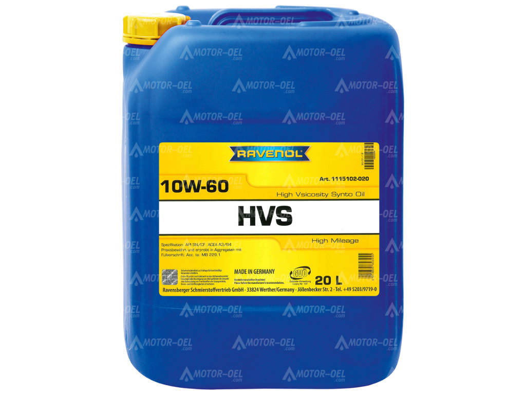 RAVENOL HVS High Viscosity Synto Oil SAE 10W-60 20 Ltr.