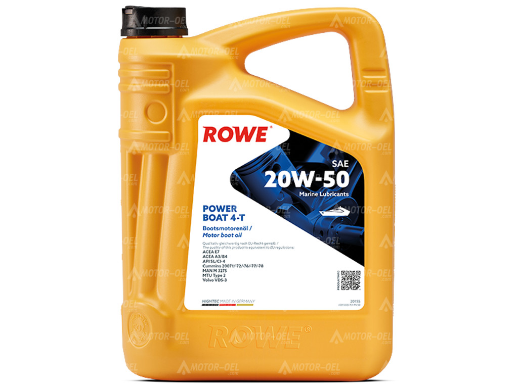 ROWE HIGHTEC POWER BOAT 4-T SAE 20W-50, 5 Liter, 20155 ROWE HIGHTEC POWER BOAT 4-T SAE 20W-50, 5 Liter, 20155