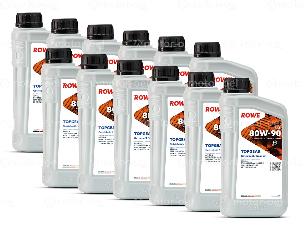 ROWE HIGHTEC TOPGEAR SAE 80W-90, 12 Liter (12x1L), 25001