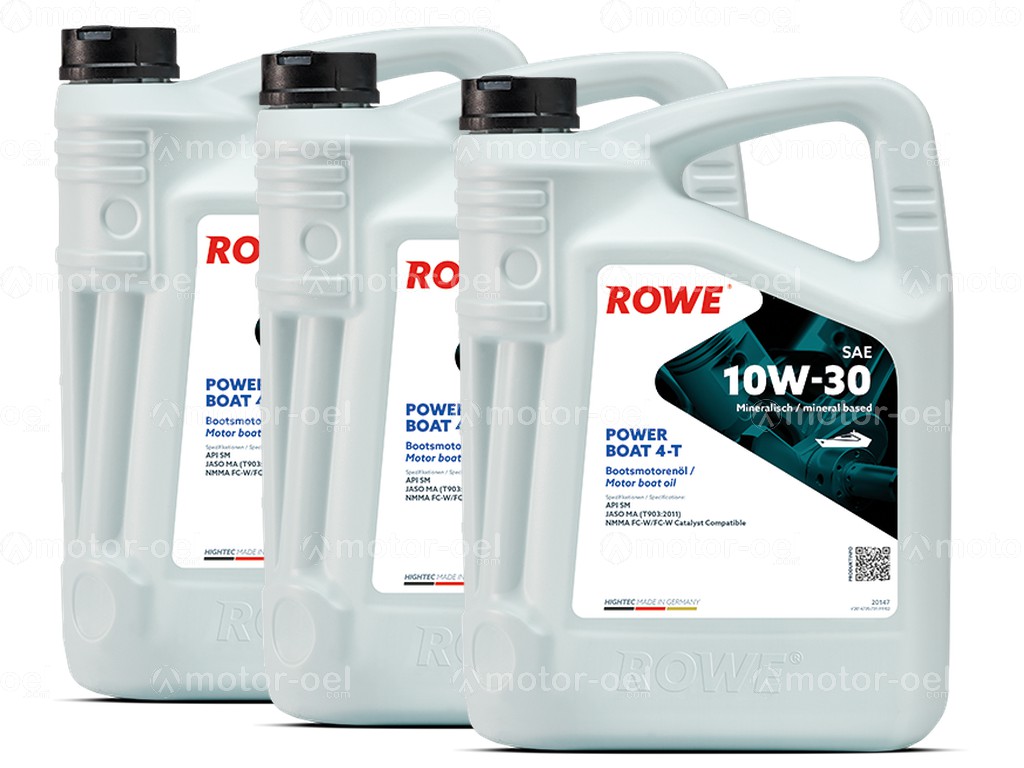 ROWE HIGHTEC POWER BOAT 4-T SAE 10W-30, 15 Liter (3x5L), 20147